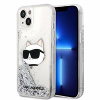 Karl Lagerfeld KLHCP14MLNHCCS iPhone 14 Plus 6.7" sudraba/sudraba cietais apvalks Spīdumi Choupette Galva