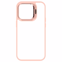 Tel Protect Viedtālruņa apvalks ar statīvu + kameras stikls Iphone 15 Plus gaiši rozā