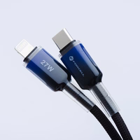 FORCELL F-ENERGY C356 kabelis Type C uz Lightning PD 3A 27W Gradient 1 m melns