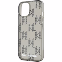 Karl Lagerfeld IML Mono KL Pattern & Cord viedtālruņa apvalks iPhone 15 / 14 / 13 - melns