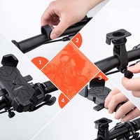 Rockbros 25210030001 tālruņa turētājs velosipēdam uz stūres - melns