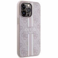 Guess GUHMP13LP4RPSP iPhone 13 Pro / 13 6.1" rozā/rozā cietais apvalks 4G Printed Stripes MagSafe
