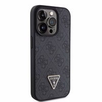 Guess GUHCP15XP4TDSCPK iPhone 15 Pro Max 6.7" melns/melns cietais apvalks Crossbody 4G Metal Logo
