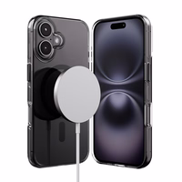 Crong Clear MAG Pro - iPhone 16 MagSafe maciņš (melns)