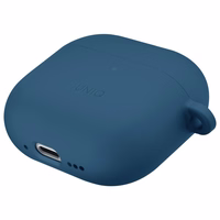 Uniq Nexo AirPods 4 + ausu āķu silikona apvalks - zils