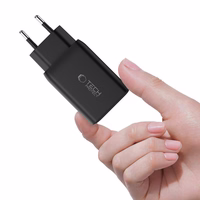 Tech-Protect NC45W-GAN 2-PORT PD45W sienas lādētājs - melns