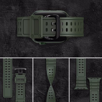 Siksniņa Triple Protection Apple Watch 38 / 40 / 41 mm aproce – zaļa