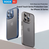 Rock Guard Touch Matte Series viedtālruņa apvalks Iphone 16 Pro zils