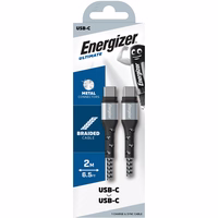 Energizer Ultimate - USB-C to USB-C connection kabelis 2m (sudrabs)