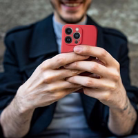 SILIKONA MAGNĒTISKAIS APVALKS saderīgs ar MagSafe priekš IPHONE 16 sarkans