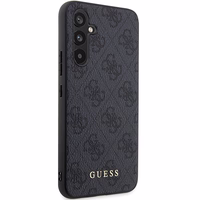 Guess GUHCS23FEG4GFGR S23 FE S711 pelēks/pelēks cietais apvalks 4G metāla zelta logotips