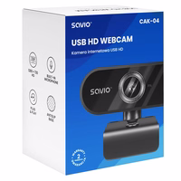 Savio CAK-04 webcam 720 MP 1280 x 720 pixels USB melns