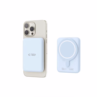 Tech-Protect LifeMag PB10 portatīvais lādētājs ar MagSafe 5000mAh 15W USB-C ports - zila + USB-C kabelis