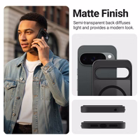 Crong Hybrid Matte Magnetic - MagSafe maciņš Google Pixel 10 Pro (melns)