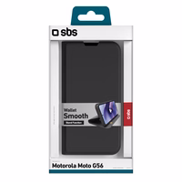 SBS Maks Smooth Maciņš for Motorola Moto G56 with Atlokāms Maciņš - melns