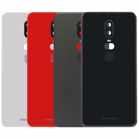 Aizmugurējais vāciņš Saderīgs ar OnePlus 6 / Amber Sarkans / (ar camera lens) HQ