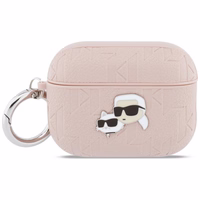 Karl Lagerfeld Monogram Karl & Choupette Head Maciņš for AirPods Pro 3 - rozā