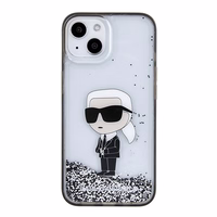 Karl Lagerfeld KLHCP15SLKKNSK viedtālruņa apvalks iPhone 15 6.1" - caurspīdīgs