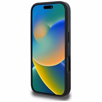 Guess Grained Roses Big 4G logo viedtālruņa apvalks iPhone 16 Pro - melns