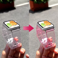 Silikona siksniņa aproce aproce siksniņa gaisma Apple Watch 42 / 44 mm - zils