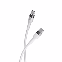 Forever Elastīgais kabelis USB-C - USB-C 2,0 m 60W balts