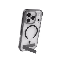 ZAGG Santa Cruz Snap KS Magnētiskais viedtālruņa apvalks ar statīvu iPhone 17 Pro – caurspīdīgs un melns