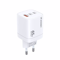 Wozinsky CGWCW 65W GaN sienas lādētājs USB-A / 2 x USB-C - balts
