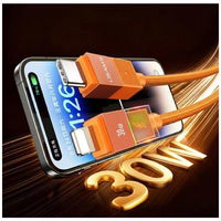 Kabelis USAMS U93 30W USB-C uz Lightning 1.2m oranžs