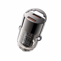 YESIDO CAR LĀDĒTĀJS Y69 PD 30W 2XUSB-C melns