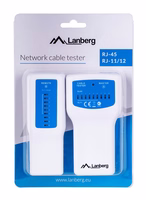 Lanberg NT-0402 network cable tester PoE tester zils, balts