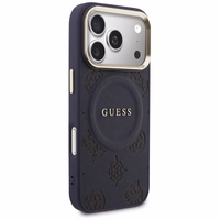 Guess Peony Hot Stamp MagSafe Maciņš for iPhone 17 Pro - zils