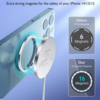 Magnētiskais bezvadu lādētājs Choetech T518 15W (balts)