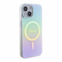 Guess GUHMP15SHITSQ iPhone 15 6.1" tirkīza/tirkīza cietais apvalks IML Iridescent MagSafe