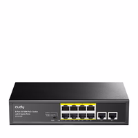 Cudy FS1010P network switch Fast Ethernet (10/100) Power over Ethernet (PoE) melns