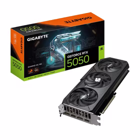GIGABYTE GeForce RTX 5050 GAMING OC 8G Graphics Card - 8GB GDDR6, 128bit, PCI-E 5.0, 2632MHz Core Clock, 2 x DP, 2 x HDMI, NVIDIA DLSS 4, GV-N5050GAMING OC-8GD
