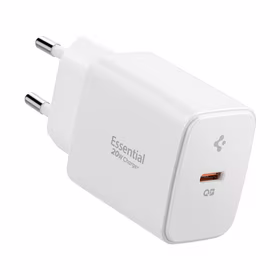 Spigen Essential EE201EU USB-C 20W sienas lādētājs - Balts