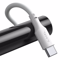 Baseus kabelis Simple Wisdom USB - USB-C 1,5 m 5A balts 2 gab.