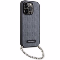 Karl Lagerfeld KLHCP14LSACKLHPG iPhone 14 Pro 6.1" sudraba/sudraba hardcase Saffiano Monogram Chain