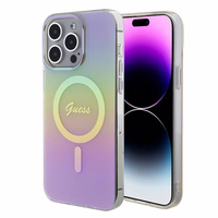 Guess GUHMP15XHITSP iPhone 15 Pro Max 6.7" rozā/rozā cietais apvalks IML Iridescent MagSafe
