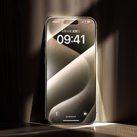 Benks Rūdīts stikls Arc Shield Pilna Pārklājums (GA62) Iphone 15 Pro Max melns