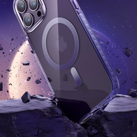 Kingxbar PQY Ice Crystal Series magnētiskais viedtālruņa apvalks iPhone 14 MagSafe sudraba