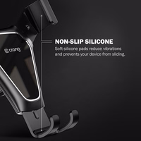 Crong Gravity Auto-Clip Car turētājs - Gravity car turētājs 4.7"- 6.5" phones (melns)
