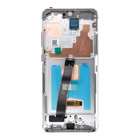 LCD ekrāns SAMSUNG S20 Ultra balts SOFT OLED ar rāmi