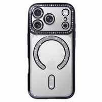 Bling Magsafe melns viedtālruņa apvalks iPhone 17 Pro