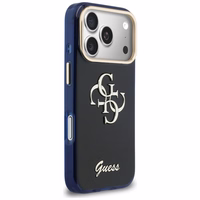 Guess IML 4G Script Metal maciņš for iPhone 17 Pro Max - zils