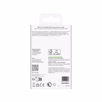 Puro TPE 12W USB-A - microUSB 1m kabelis - melns