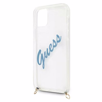 Guess GUHCP12SCRTVSBL iPhone 12 mini 5.4" zils/zils cietais apvalks Script Vintage