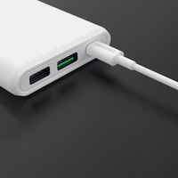 DUDAO portatīvais lādētājs 2XUSB / 1XUSB TYP-C 10000MAH 18W balts