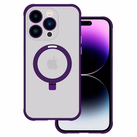 Tel Protect Magical Magnētiskais Viedtālruņa apvalks ar statīvu Iphone 15 Pro Max violets