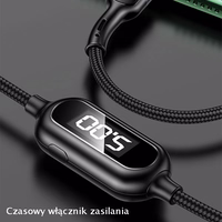 USAMS Kabelis pīts U48 lightning 1,2m 2A Fast Charging LED melns SJ423USB01 (US-SJ423)